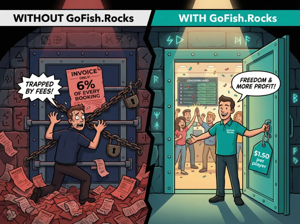 Booking software for escape rooms