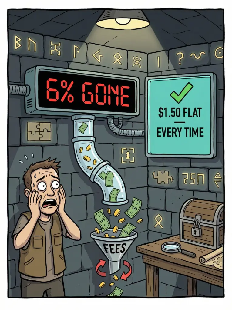 Percentage fees for booking software