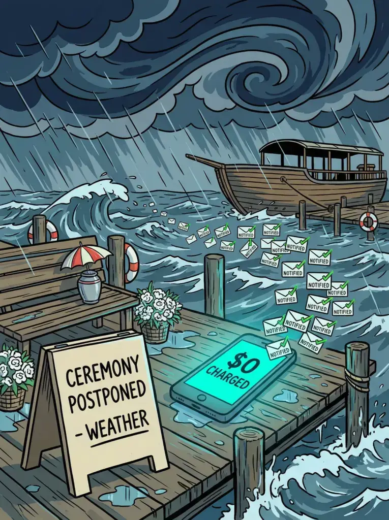burials at Sea Weather Cancellation
