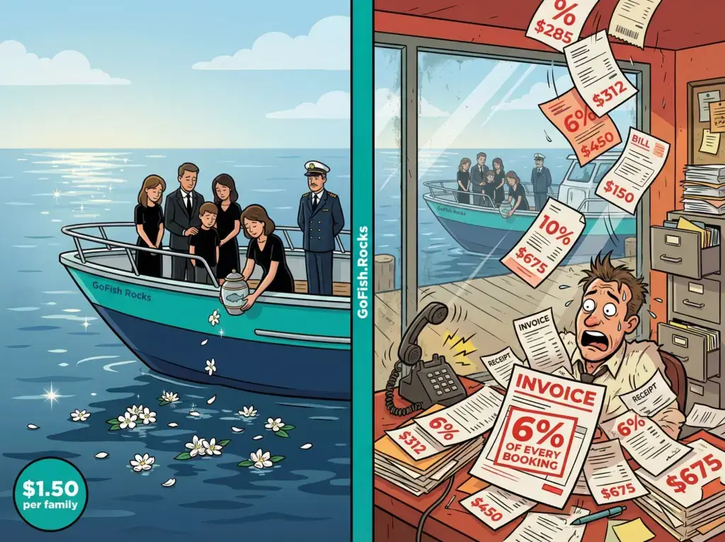 Booking software for burials at sea